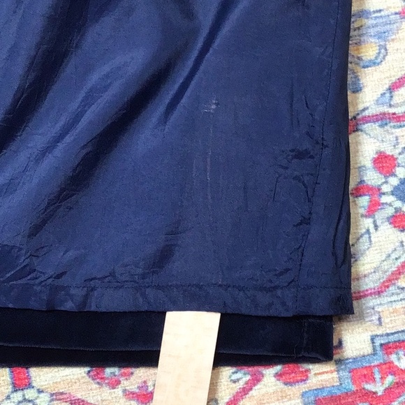 ๐VTG HUGO BUSCATI Midnight Blue Cotton Velvet Lined Back Zip - Picture 9 of 11
